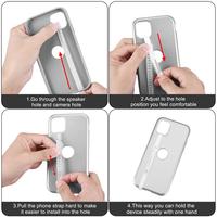 2 sztuk miękka TPU wyczyść nadgarstek ręcznie zespół silikonowy uchwyt telefon ręka palec pierścień uchwyt pasek liny dla Samsung dla iPhone kickstand 6